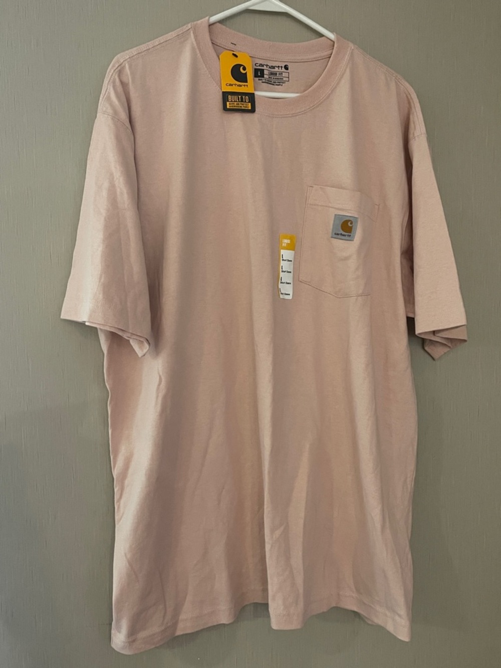 Carhartt NWT large loose fit Men’s Short-Sleeve Pocket pink Tee